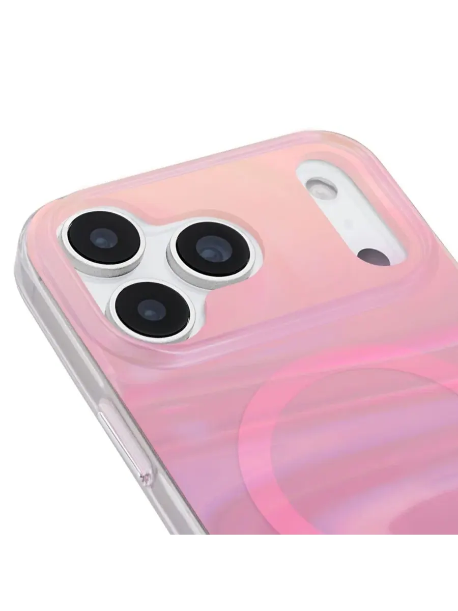 Чехол MagSafe с переливающимся дизайном Peach Soap Bubble для iPhone 17 Pro Max Case-Mate — изображение 6 из 9