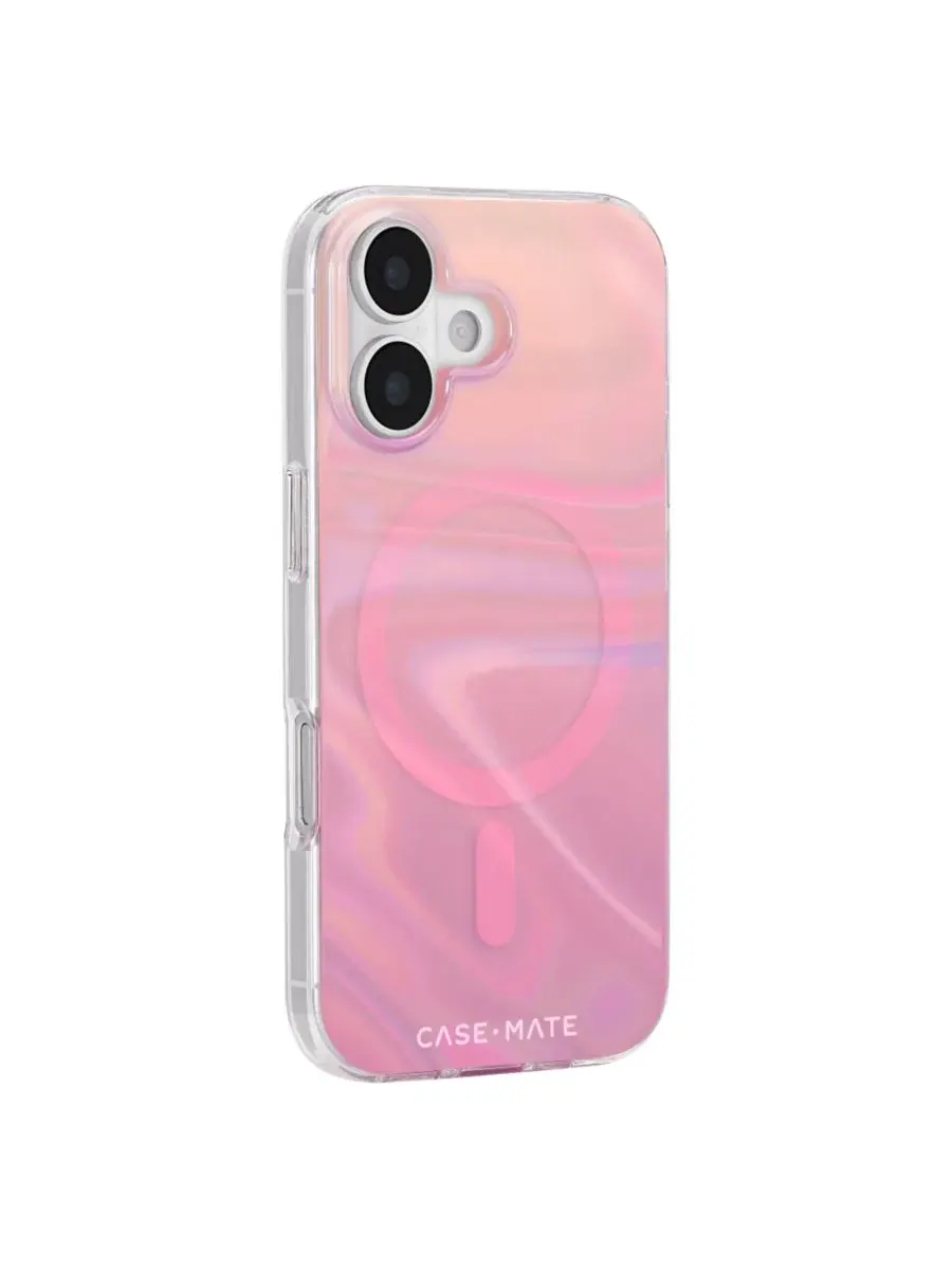 Чехол MagSafe для Apple iPhone 17 Peach Soap Bubble Case-Mate — изображение 4 из 9, розовый мульти