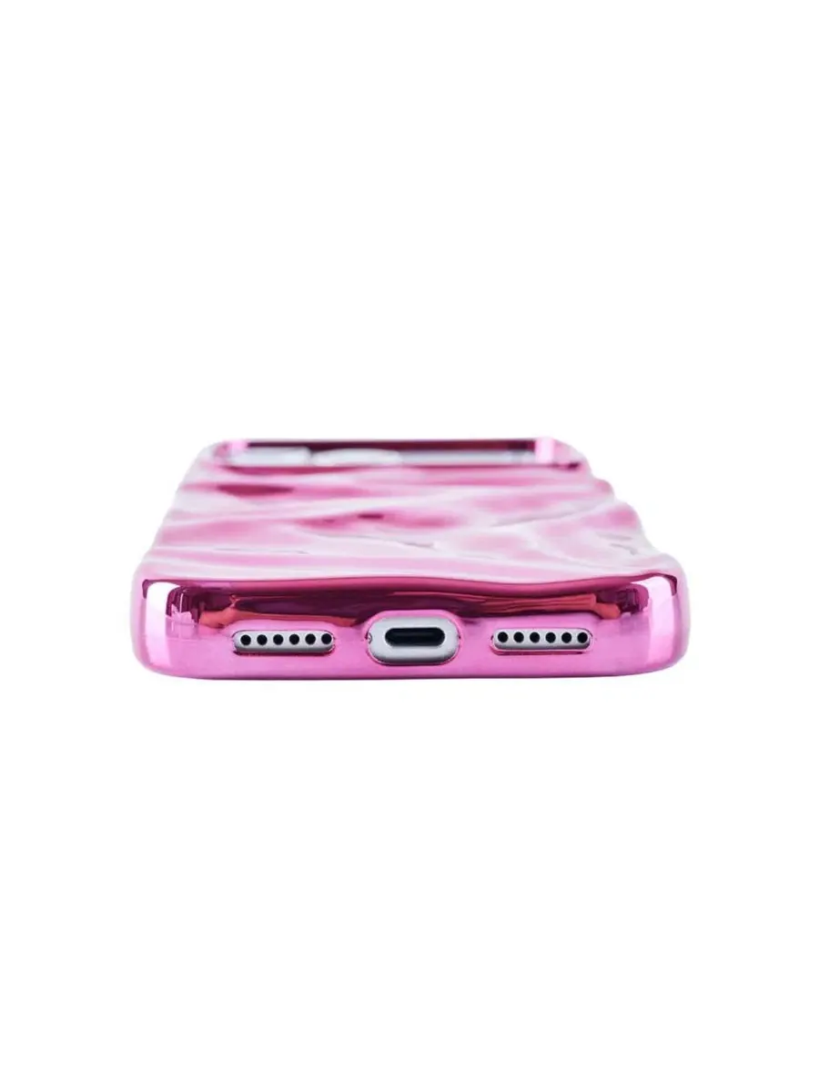 Чехол для iPhone 17 Pro Max с 3D-текстурой Fuchsia Crinkles Auramma — изображение 5 из 5, фуксия