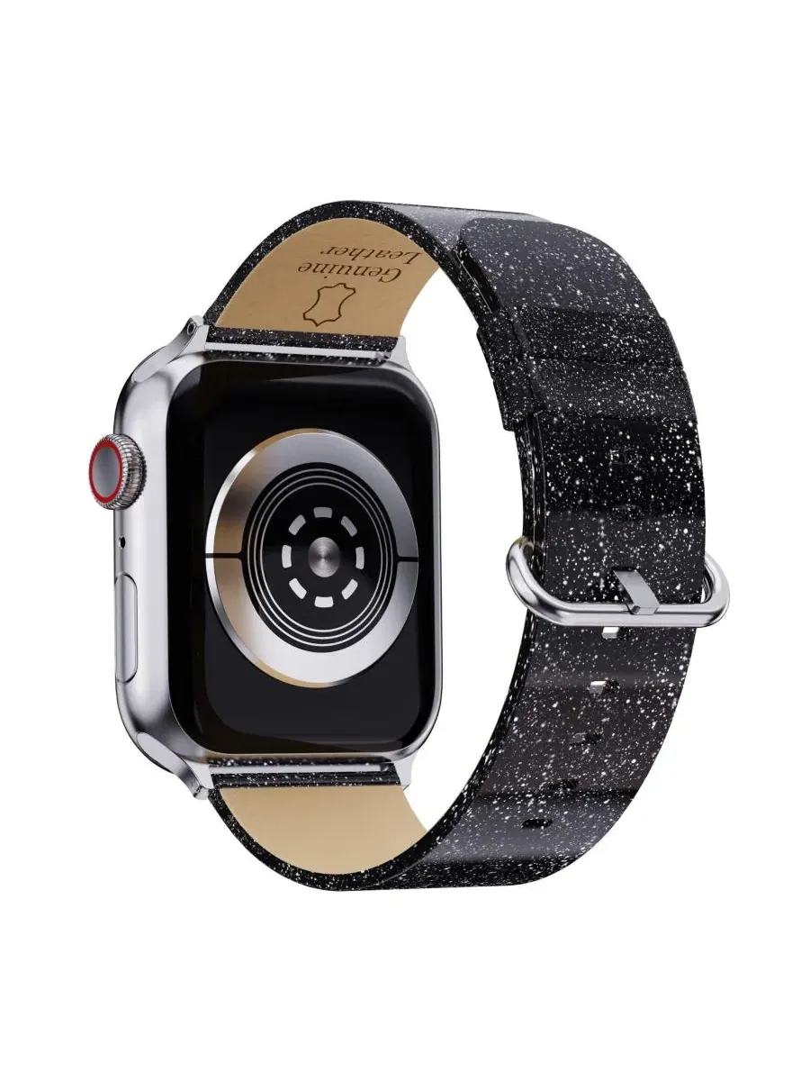 Комплект из 2 ремешков для Apple Watch Waloo Leather Bling & Brilliance — изображение 6 из 6, черный черный