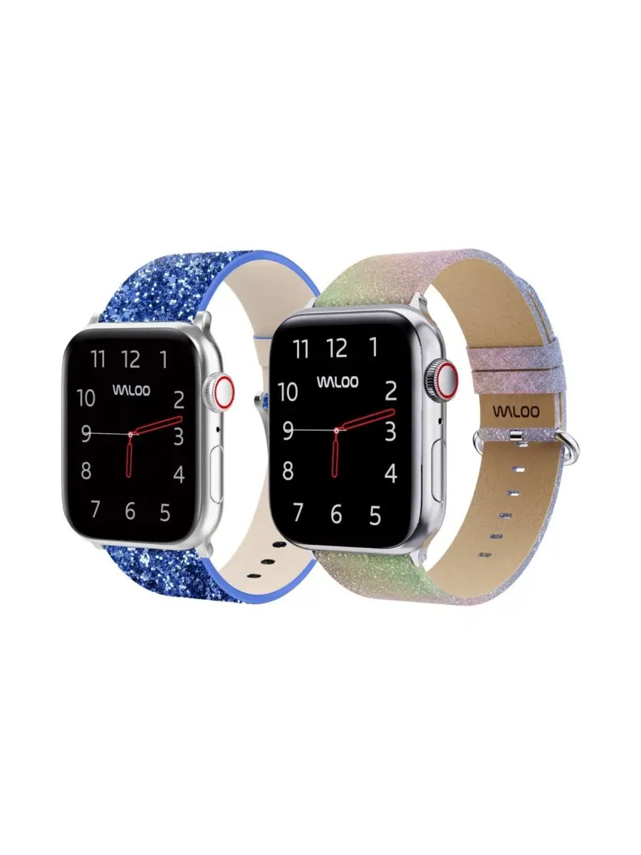 Комплект ремешков для Apple Watch с блестками и браслетом Waloo