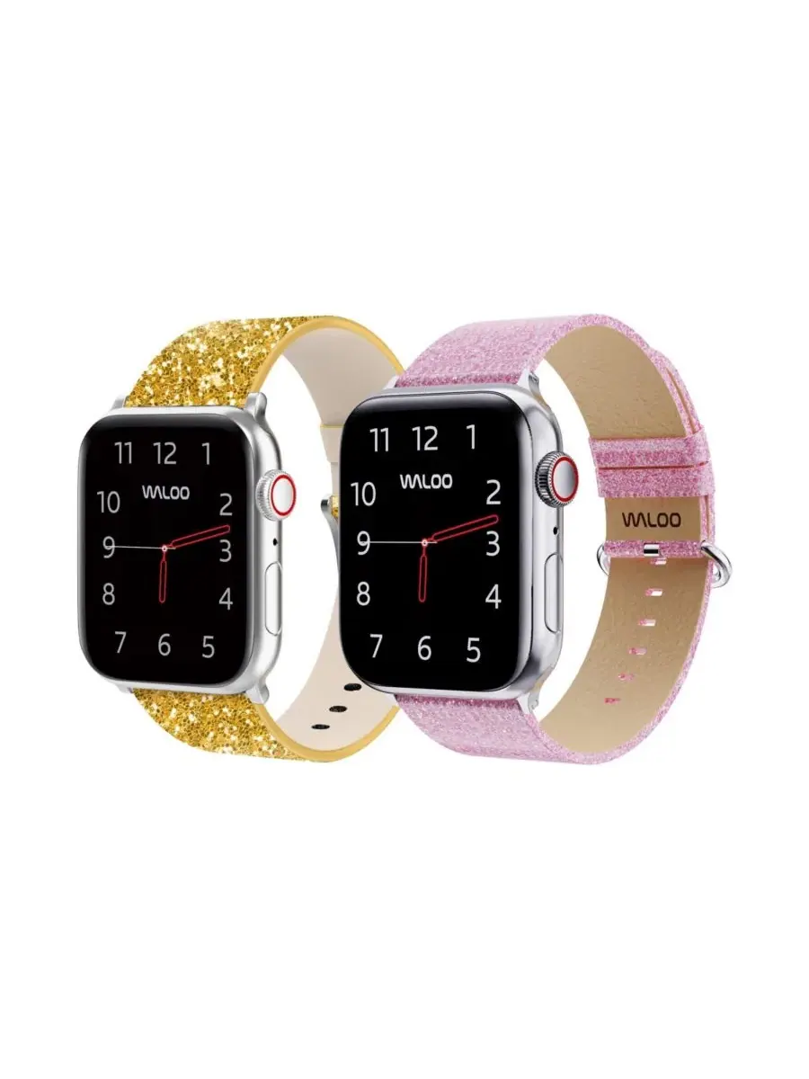 Комплект ремешков для Apple Watch Waloo Leather Bling & Shiny Brilliance
