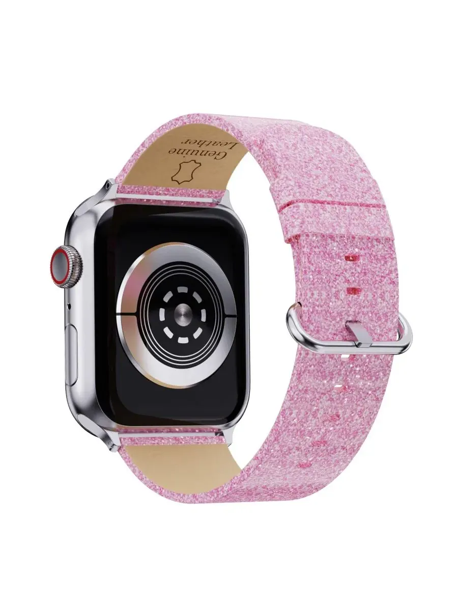 Комплект из 2 ремешков для Apple Watch с блестками, модель Leather Bling & Brilliance Waloo — изображение 6 из 6