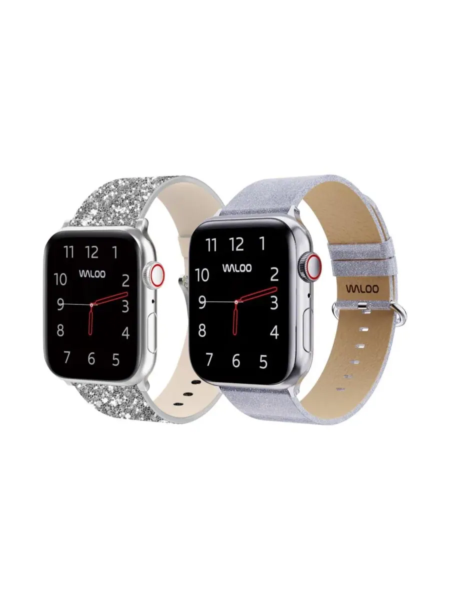 Комплект ремешков для Apple Watch, 2 шт., с блестками Waloo