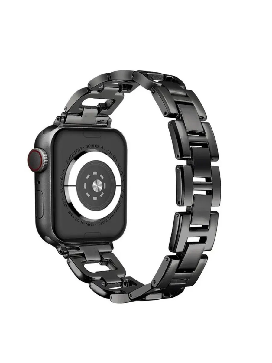 Ремешок для Apple Watch с кристаллами Diamond Rhinestone Waloo — изображение 2 из 4, черный