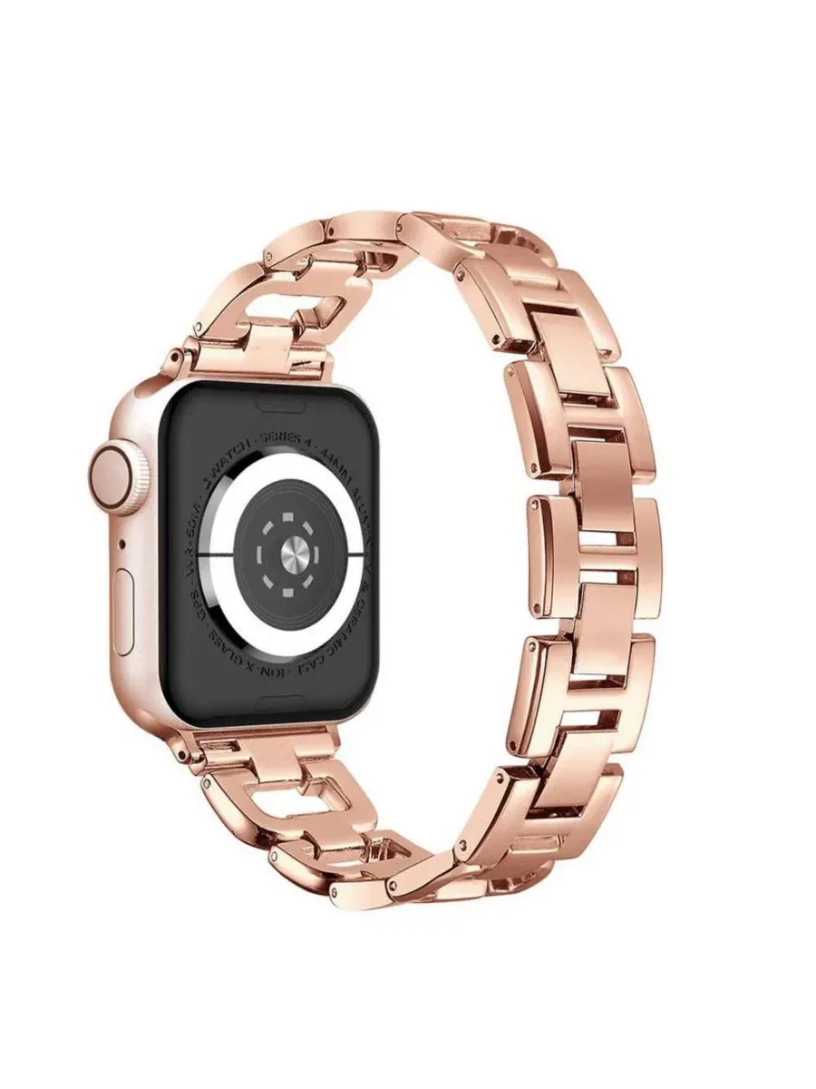 Ремешок для Apple Watch Diamond Rhinestone Waloo — изображение 2 из 4, розовый золотистый