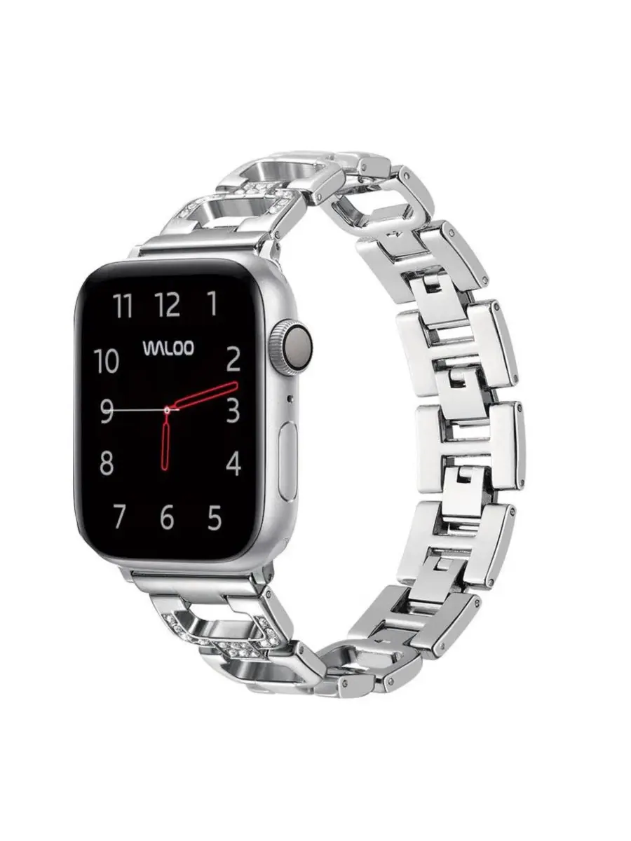 Ремешок для Apple Watch Waloo Diamond Rhinestone — изображение 1 из 4, серебряный