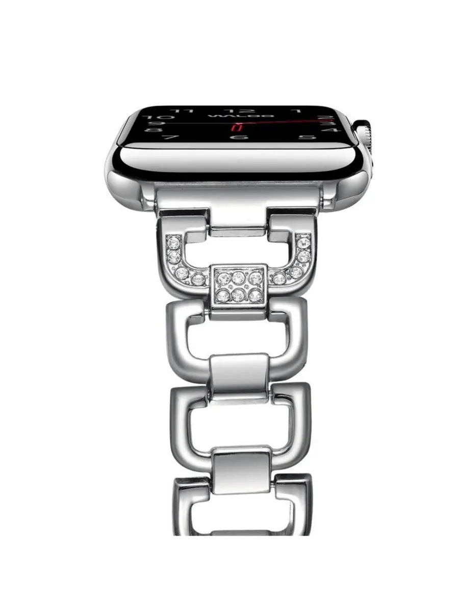 Ремешок для Apple Watch Waloo Diamond Rhinestone — изображение 3 из 4, серебряный