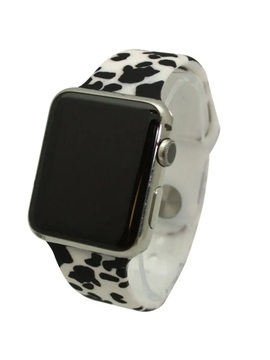 Ремешок для Apple Watch с принтом, силиконовый Olivia Pratt — изображение 2 из 4, мульти