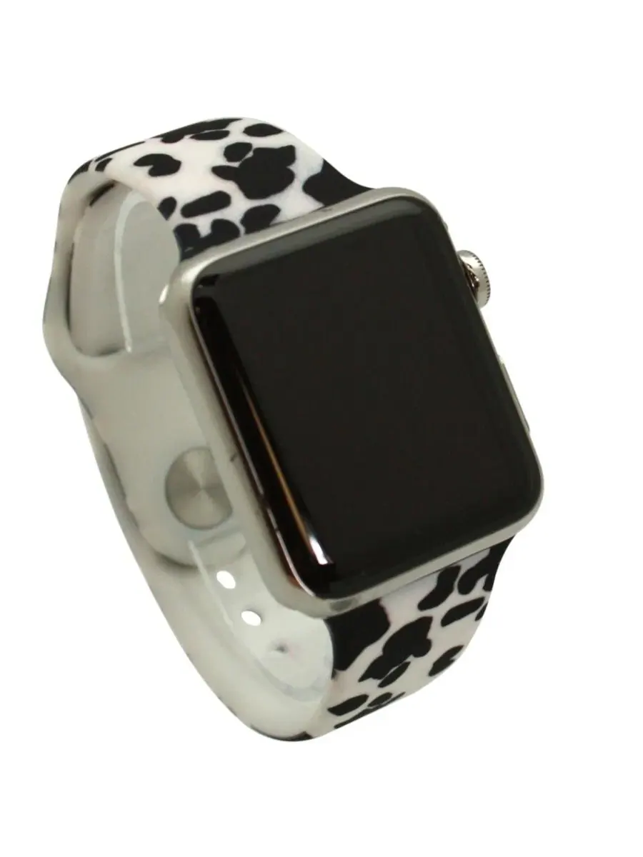 Ремешок для Apple Watch с принтом, силиконовый Olivia Pratt — изображение 3 из 4, мульти