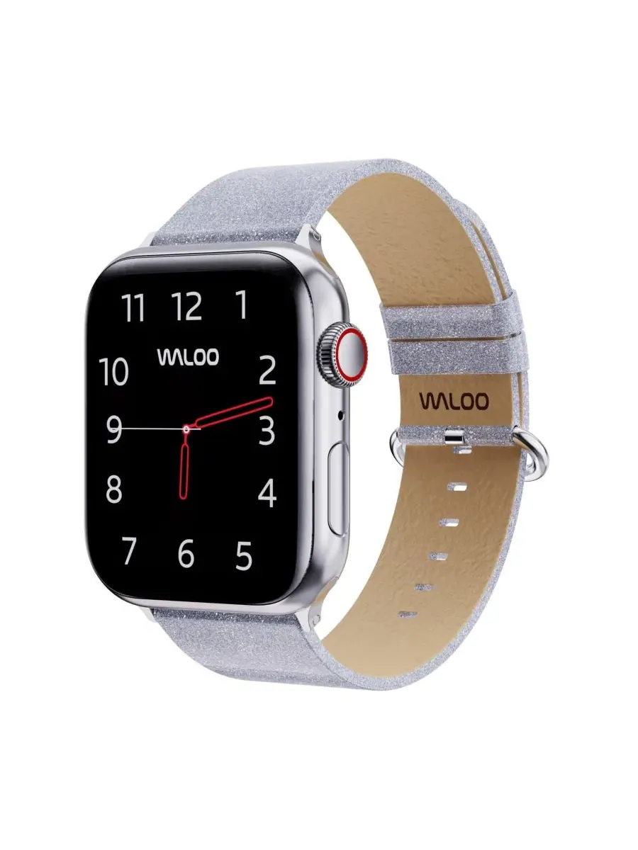 Ремешок для Apple Watch с блестками, кожаный Waloo