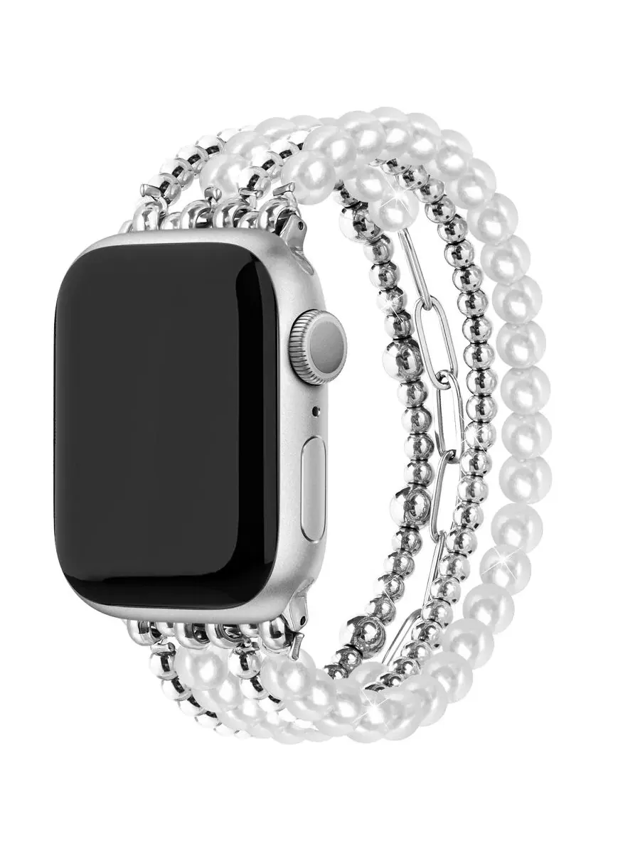 Браслет Penny Beaded для Apple Watch Posh Tech — изображение 2 из 4, серебряный