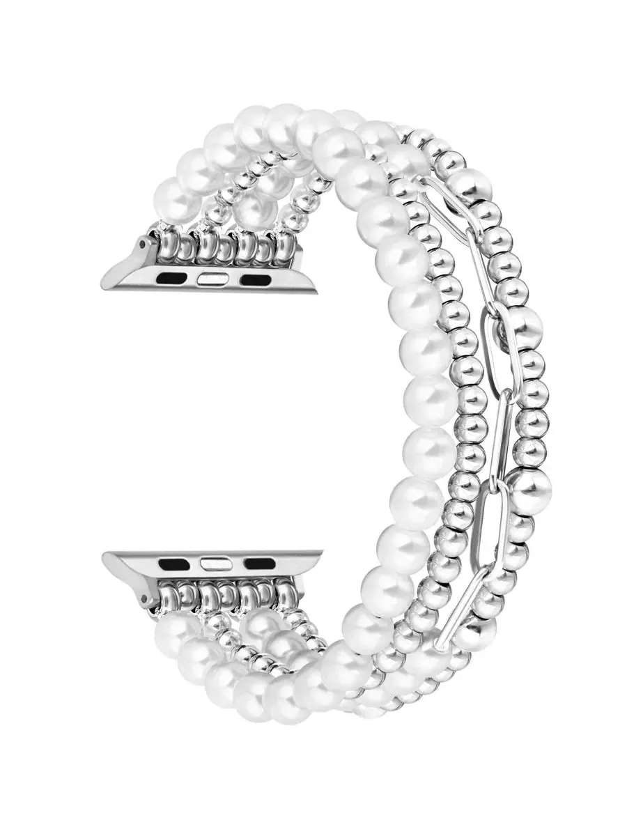 Браслет Penny Beaded для Apple Watch Posh Tech — изображение 3 из 4, серебряный