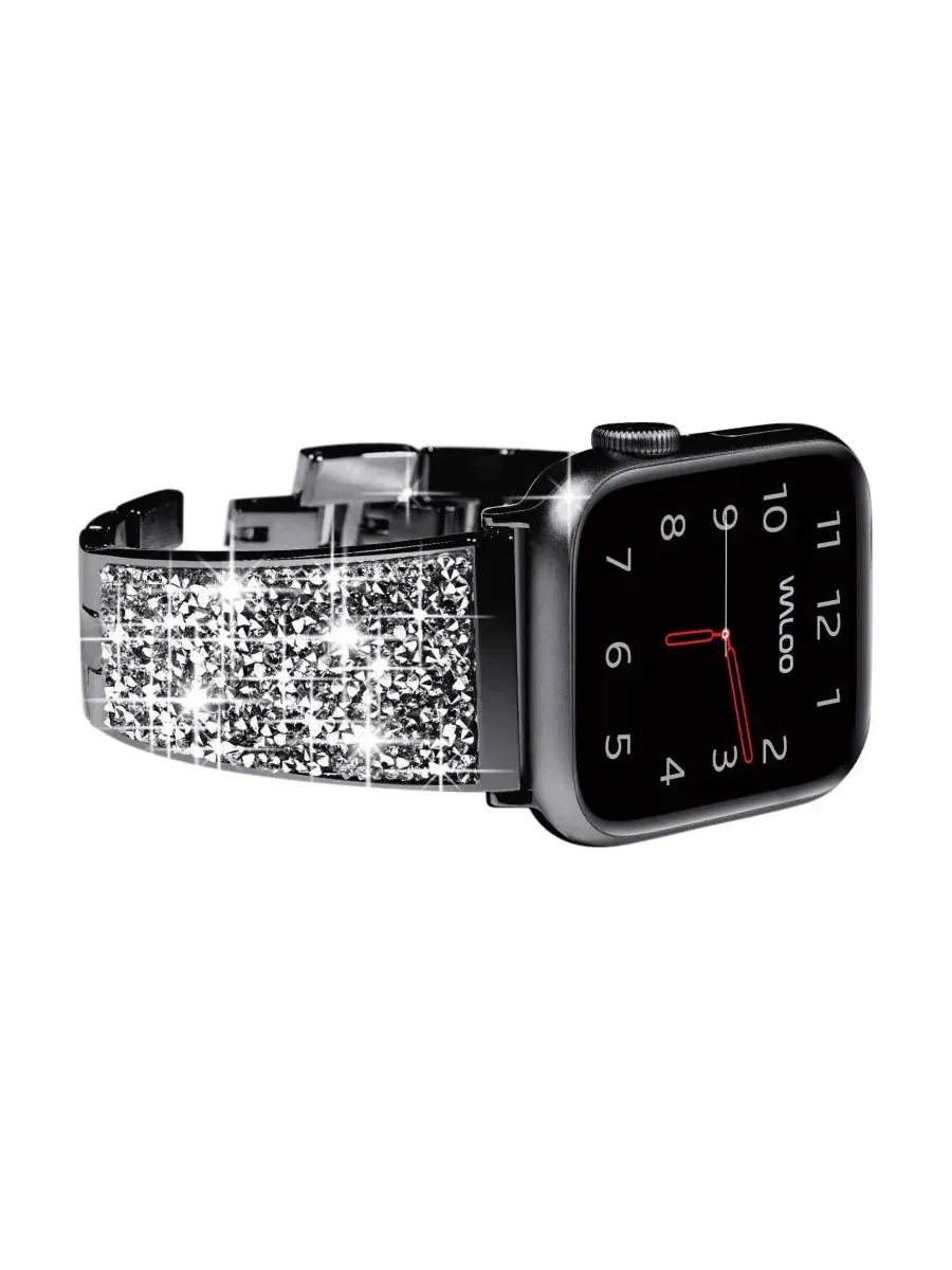 Ремешок с кристаллами для Apple Watch Waloo — изображение 3 из 5, черный