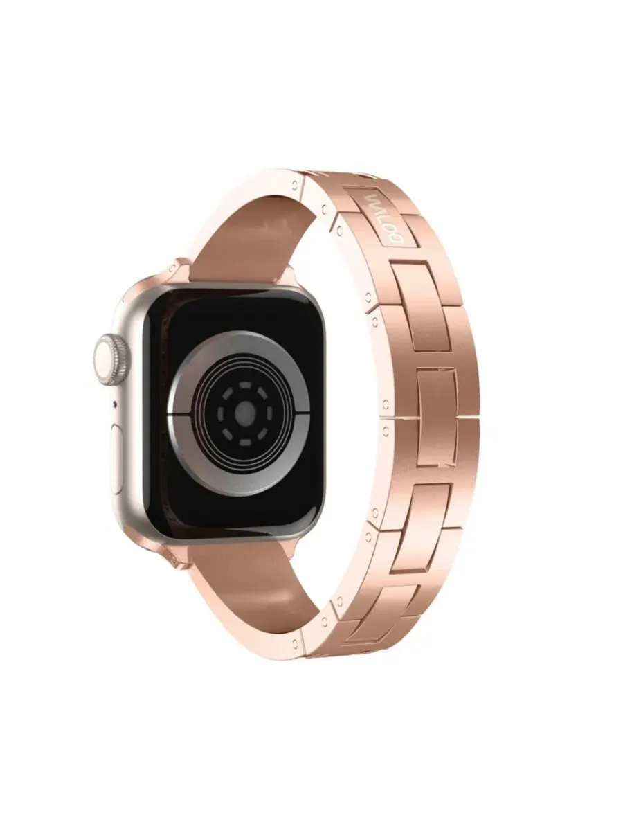 Браслет-ремешок для Apple Watch Diamond Studded Bracelet Waloo — изображение 4 из 5, розовый золотистый