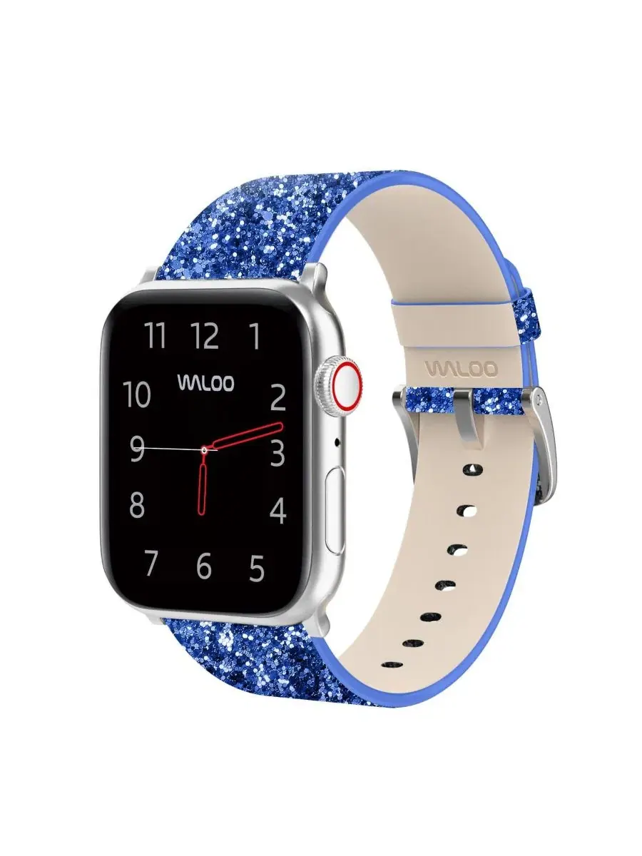 Ремешок с блестками из кожи Waloo Leather Bling Band для Apple Watch