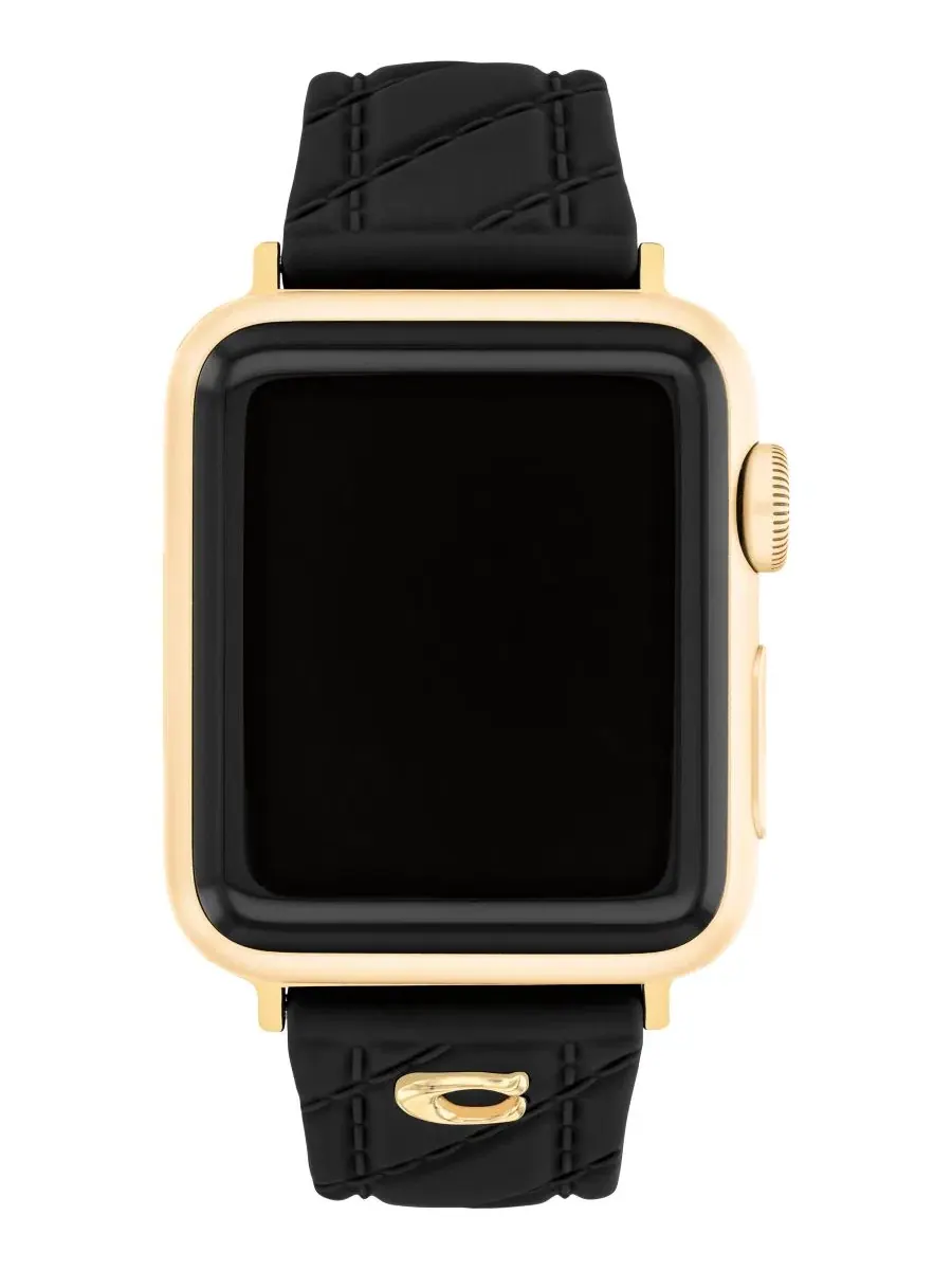 Ремешок для Apple Watch из силикона, 38/40/41 мм COACH — изображение 1 из 5, черный