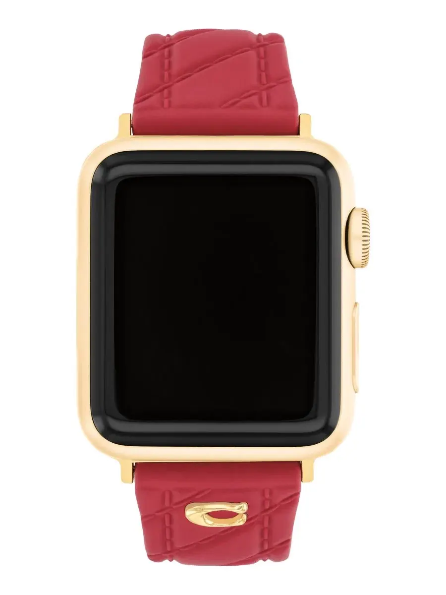 Ремешок для Apple Watch из силикона, 38/40/41/42 мм COACH — изображение 1 из 5, красный