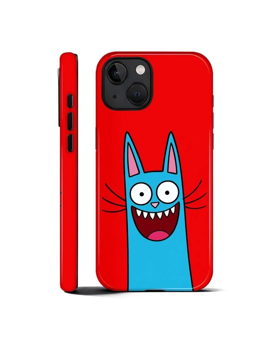 Чехол для iPhone 14 Plus, двухслойный ударопрочный, с принтом, Laughing Cat GONEZ, Laughing Cat