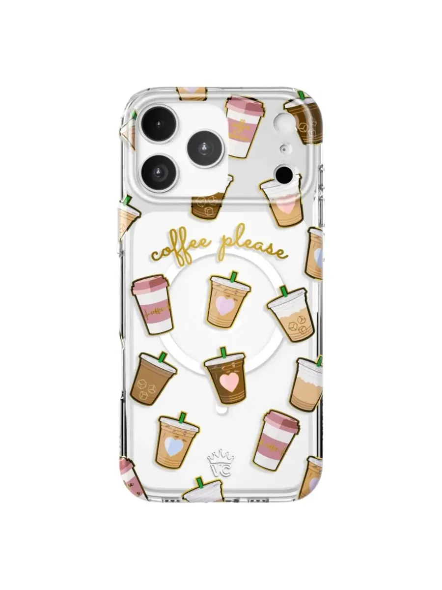 Чехол для iPhone 17 Pro Max с MagSafe, модель Coffee First Velvet Caviar, Open Miscellaneous