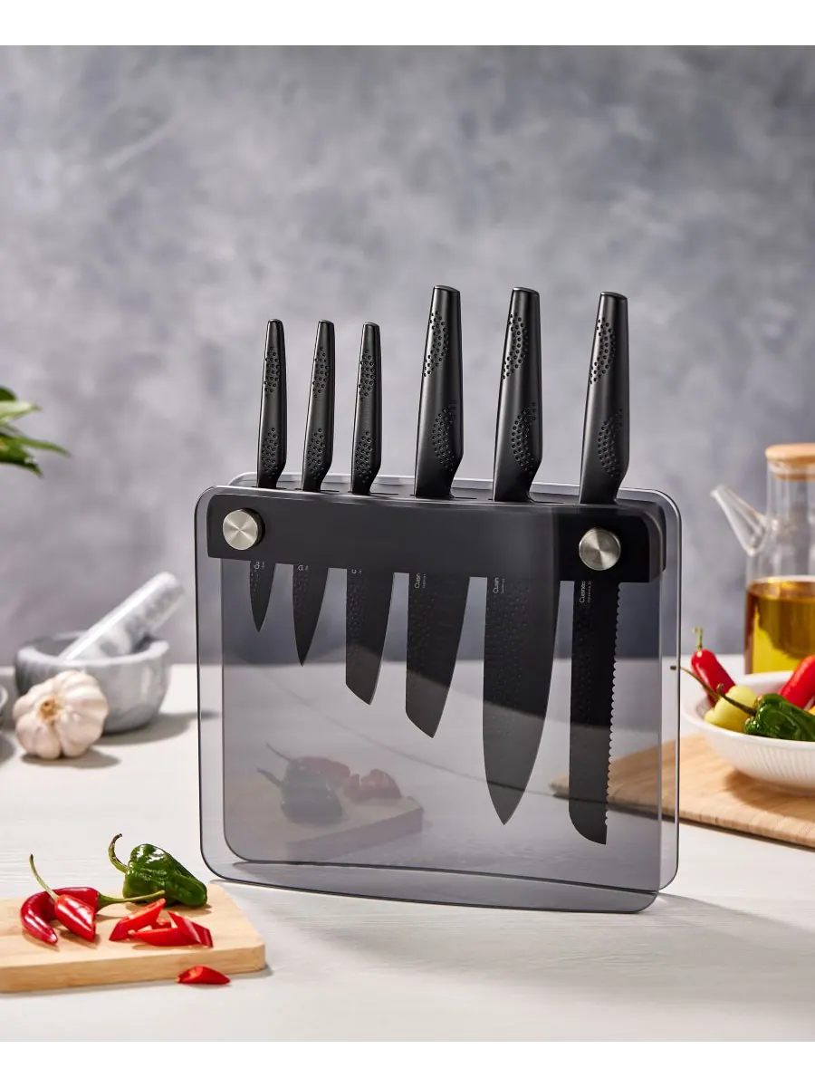 Набор из 7 предметов: подставка для ножей Id3 Black Samurai Sakai Cuisine::pro, — изображение 4 из 9, нет цвета