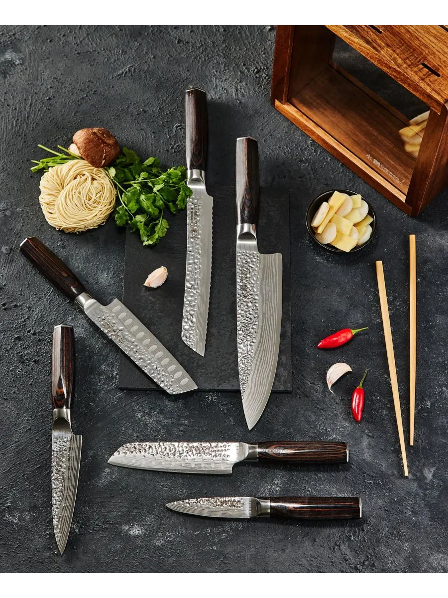 Набор блоков для ножей Damashiro Emperor Mokuzai, 7 предметов Cuisine::pro, — изображение 4 из 9, нет цвета