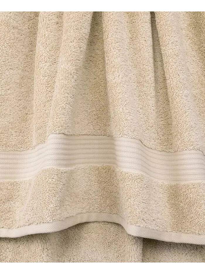 Набор полотенец для рук American Soft Linen Bekos Premium из 100% турецкого хлопка, 4 шт — изображение 3 из 3, бежевый