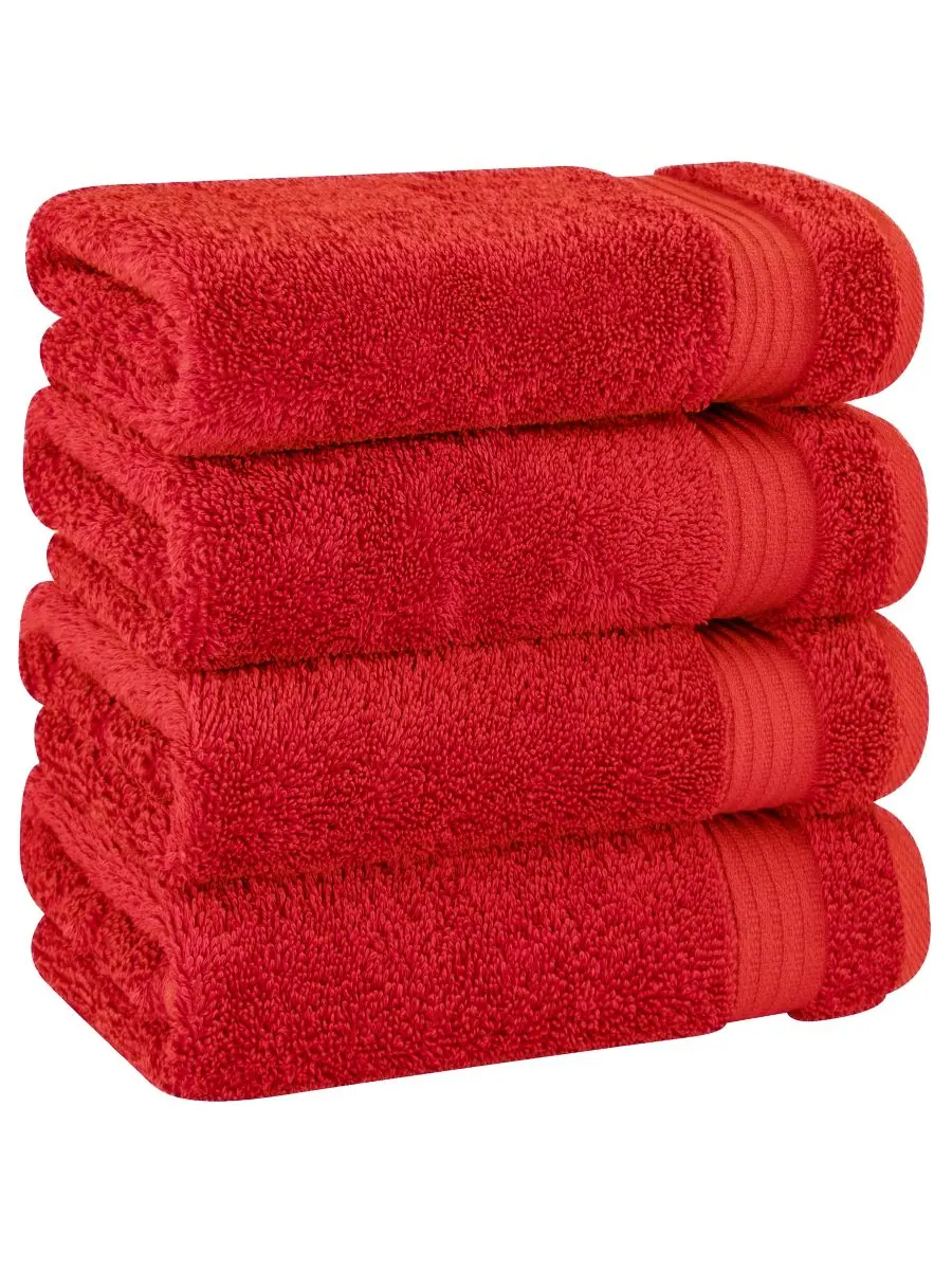 Набор из 4 полотенец для рук Bekos Premium из 100% турецкого хлопка American Soft Linen