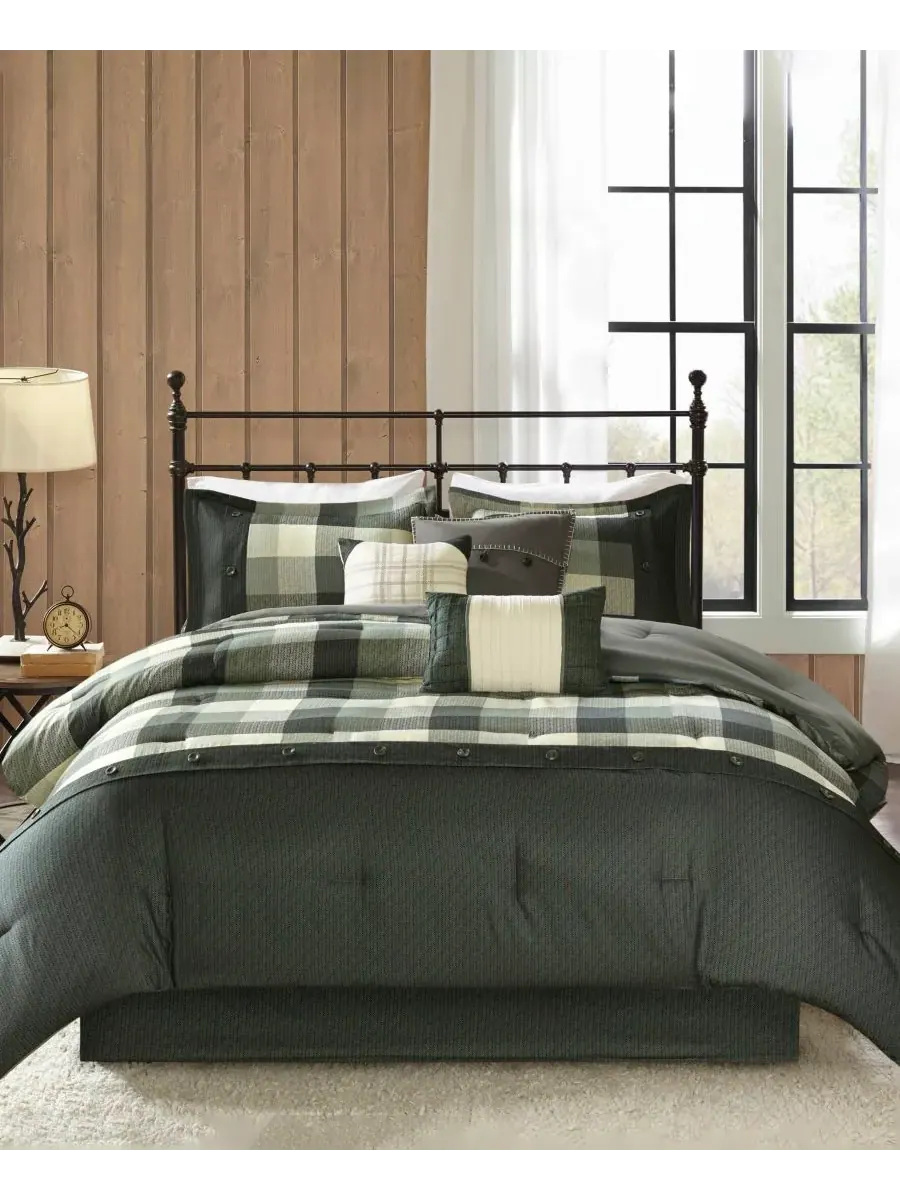Комплект постельного белья Ridge Herringbone из 7 предметов, размер California King Madison Park