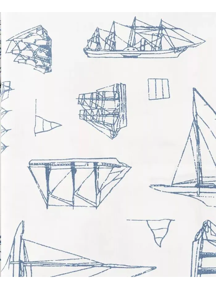 Наборы простыней из хлопкового перкаля Whitewood Sail Nautica — изображение 3 из 7, яркий синий