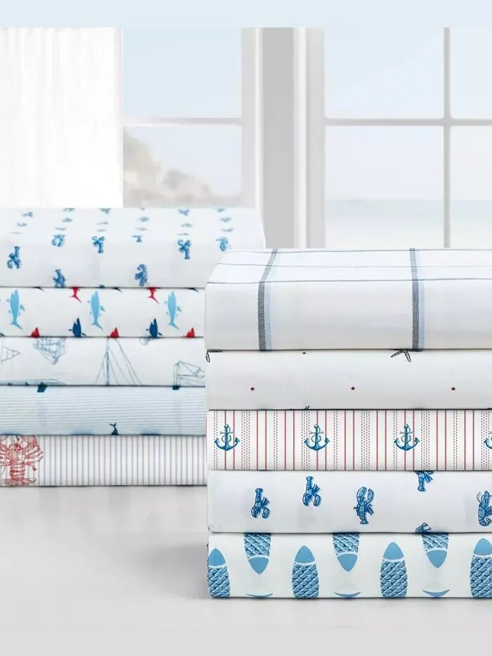 Наборы простыней из хлопкового перкаля Whitewood Sail Nautica — изображение 6 из 7, яркий синий