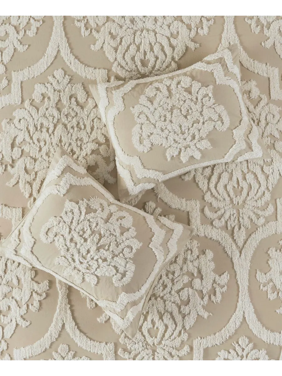 Комплект постельного белья Viola Damask из 3 предметов, размер King/California King Madison Park — изображение 6 из 9, тауп