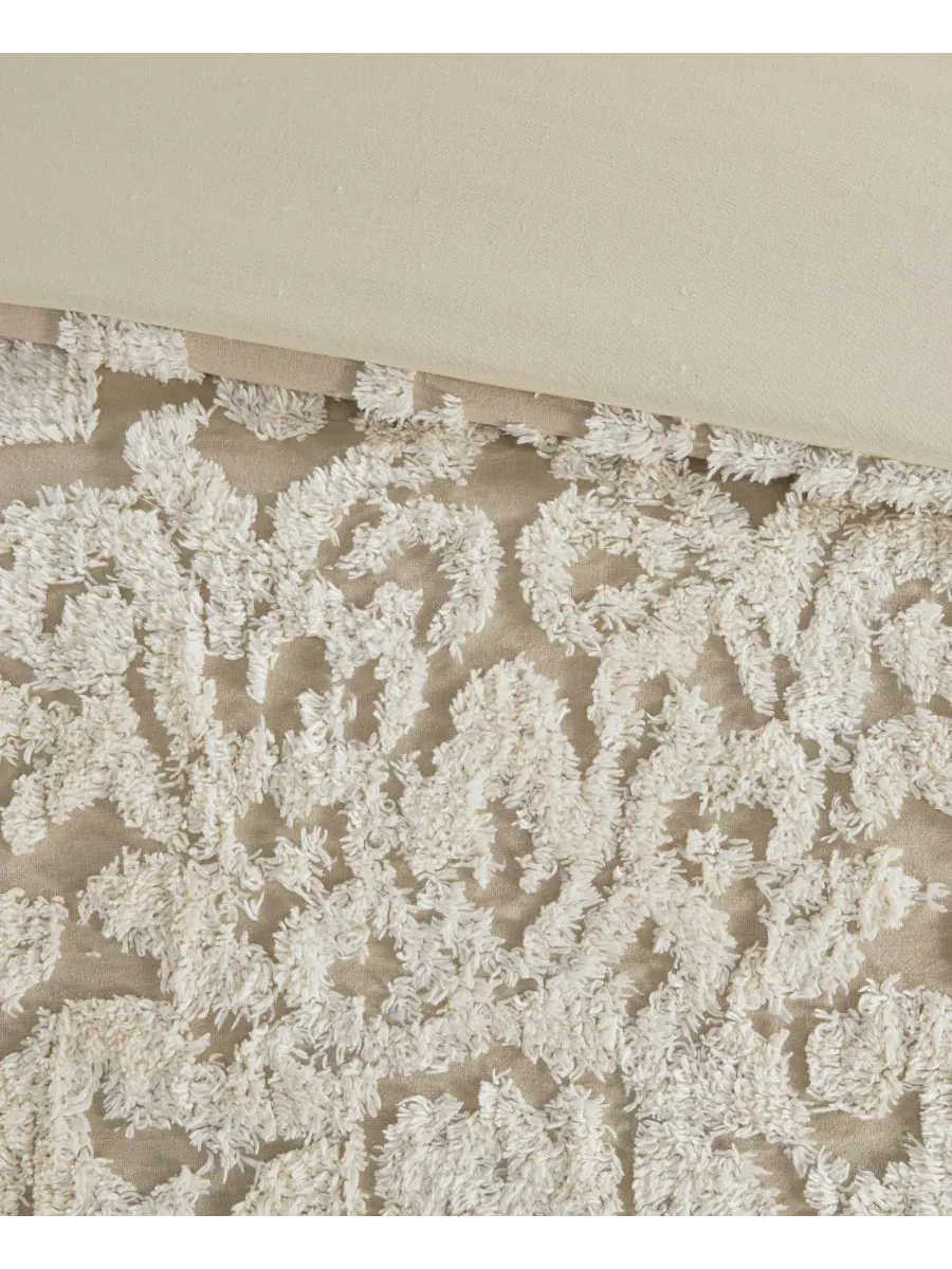 Комплект постельного белья Viola Damask из 3 предметов, размер King/California King Madison Park — изображение 9 из 9, тауп