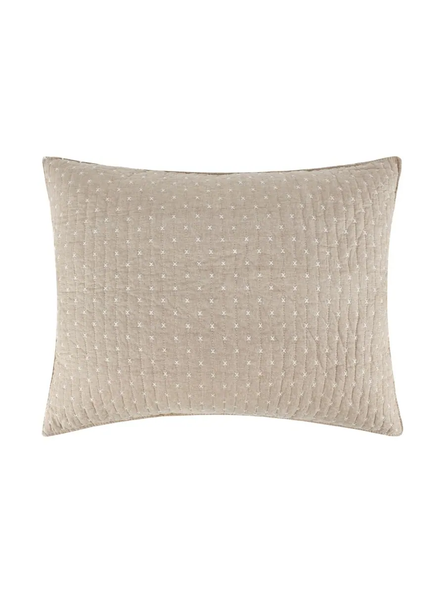 Наволочка для вышивки крестом, стандартная Levtex, Taupe, Standard Sham