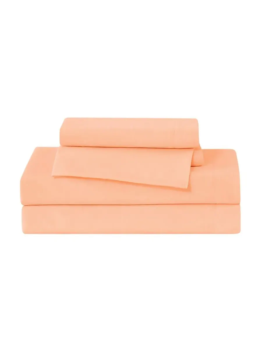 Комплект постельного белья из 4 предметов, размер Queen (повседневный) Truly Soft, персиковый