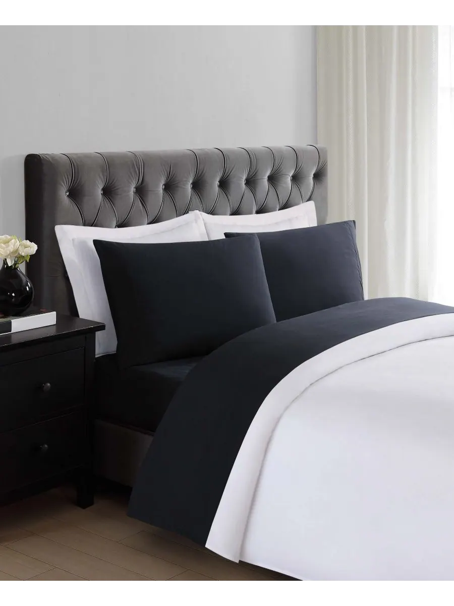 Комплект постельного белья из 3 предметов на каждый день, размер Twin XL Truly Soft — изображение 2 из 3, черный