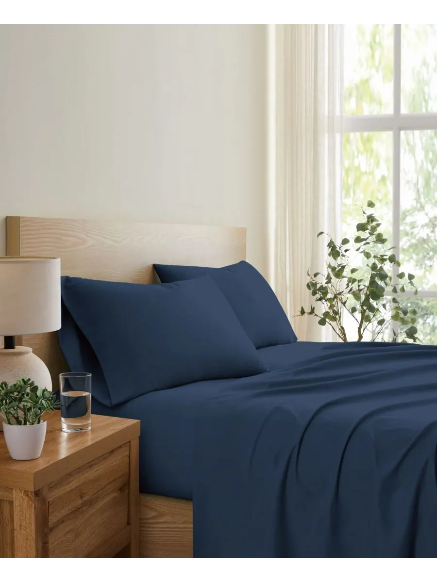 Комплект постельного белья из 3 предметов на каждый день, размер Twin XL Truly Soft — изображение 2 из 4, синий