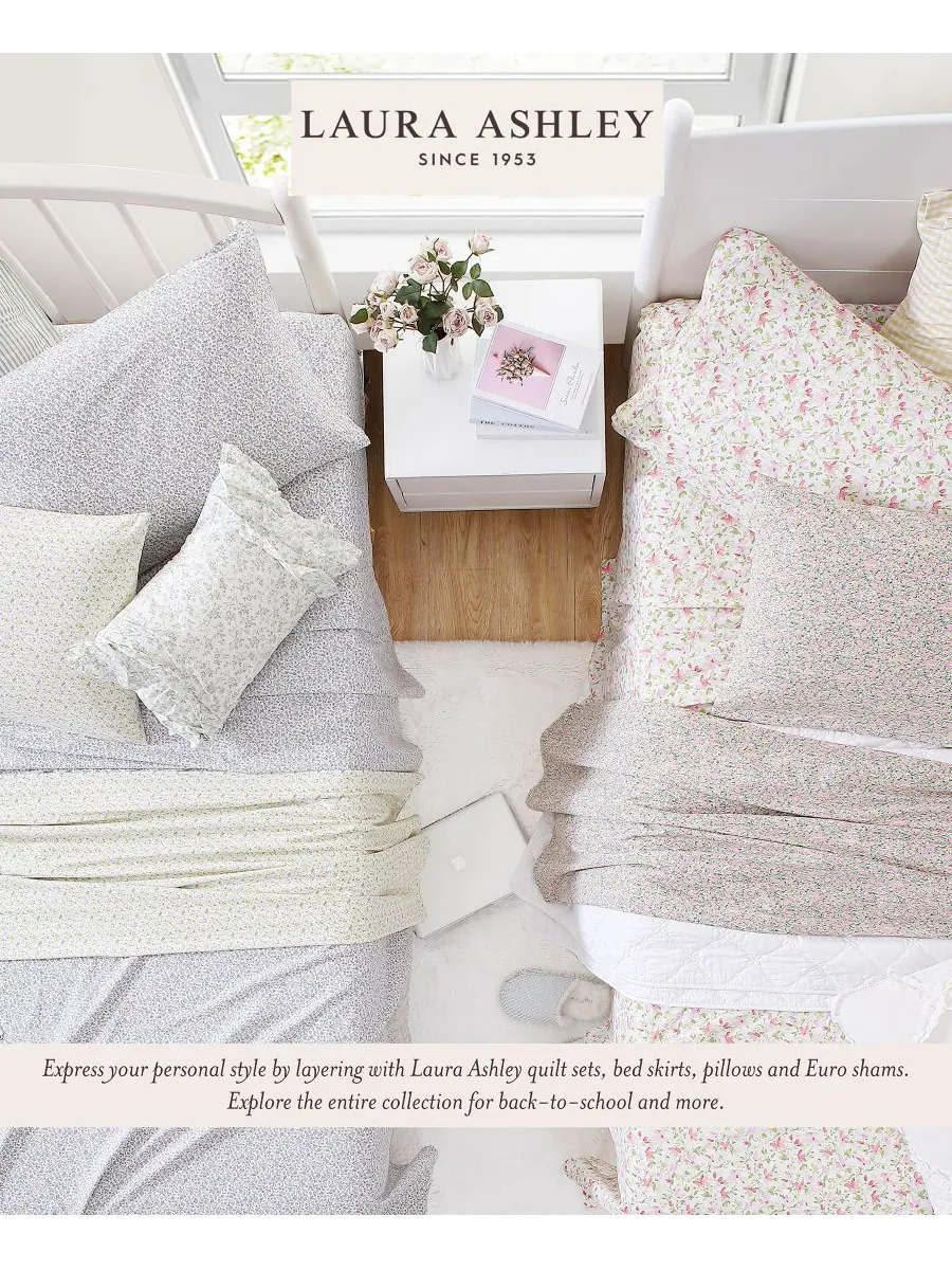 Комплект постельного белья из хлопкового перкаля, 3 предмета, размер Twin Laura Ashley, Emogene — изображение 2 из 9