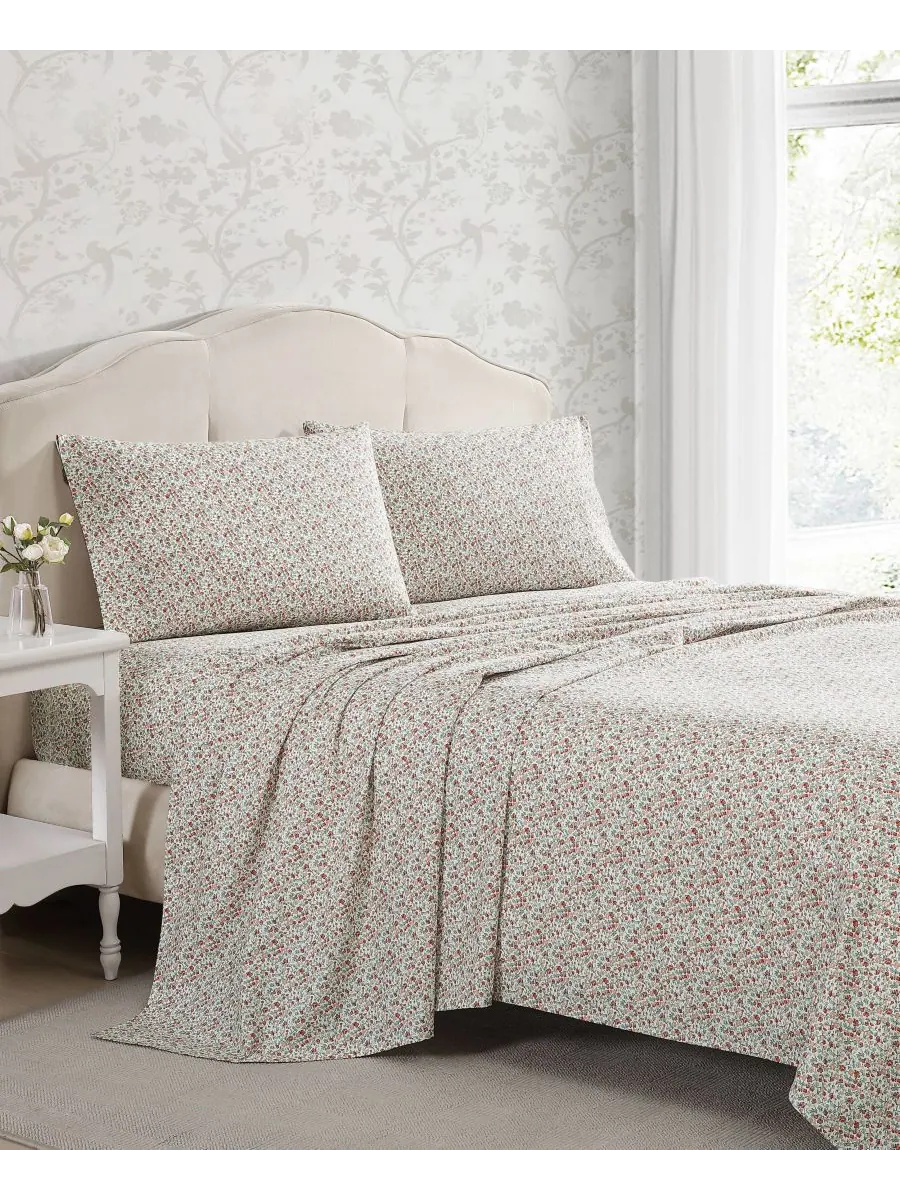 Комплект постельного белья из хлопкового перкаля, 3 предмета, размер Twin Laura Ashley, цвет emogene — изображение 6 из 6
