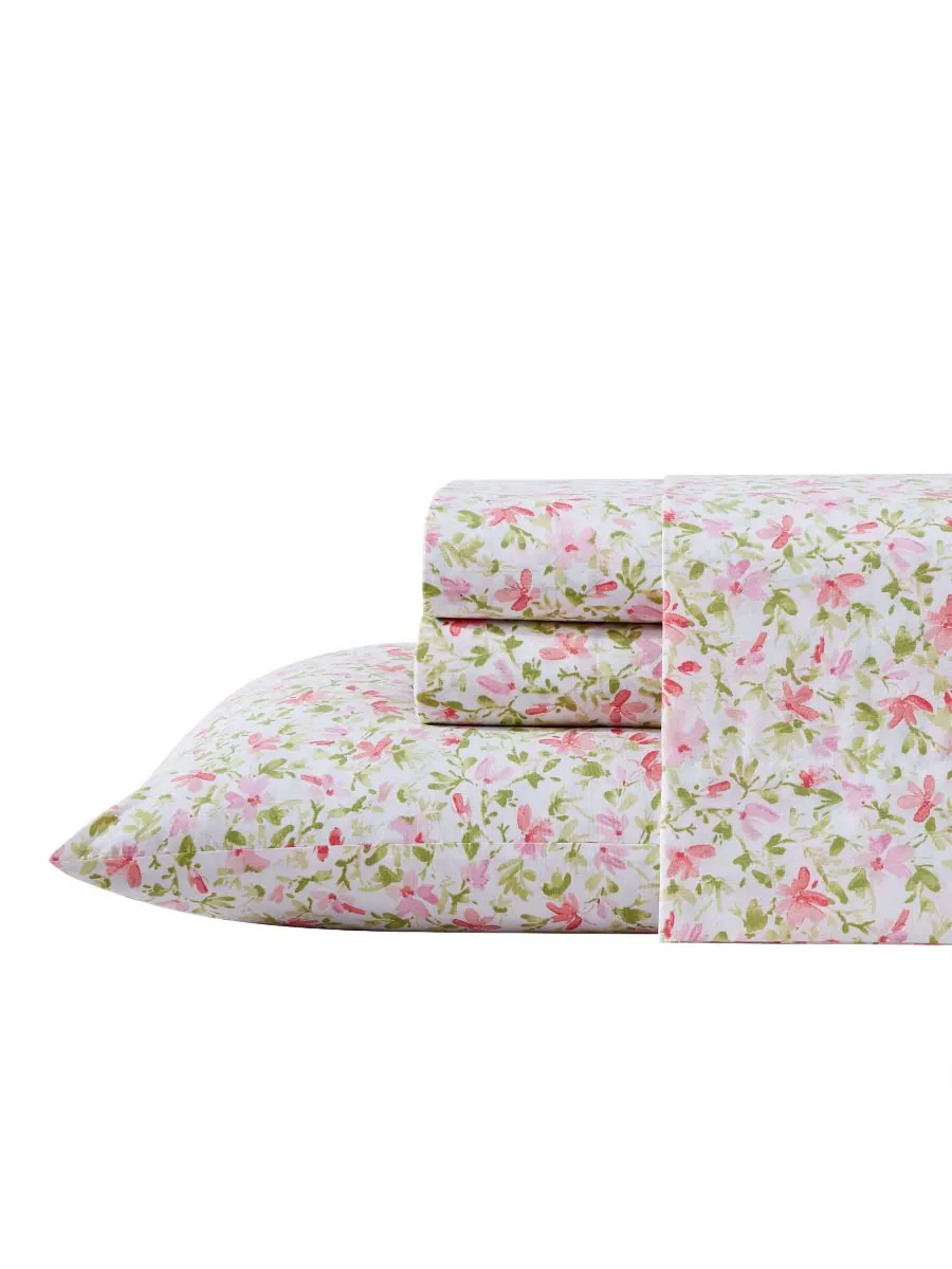 Комплект постельного белья из хлопкового перкаля, 3 предмета, размер Twin Laura Ashley