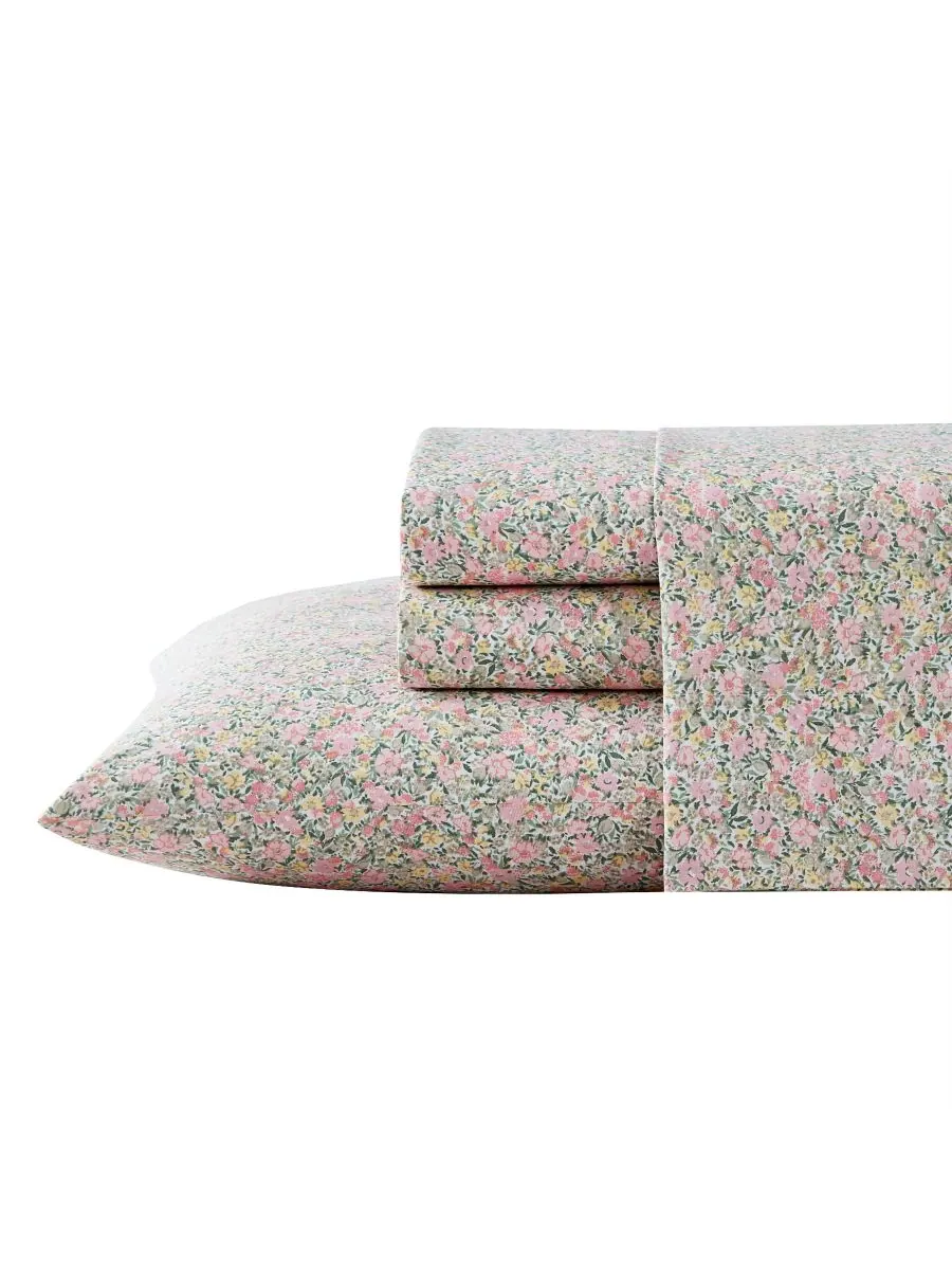 Комплект постельного белья из хлопкового перкаля, 3 предмета, размер Twin Laura Ashley