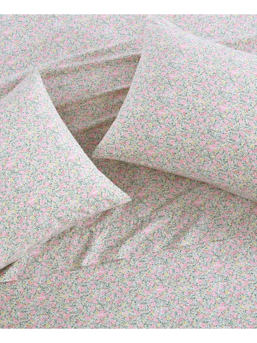 Комплект постельного белья из хлопкового перкаля, 4 предмета, размер King Laura Ashley — изображение 2 из 10, розовый