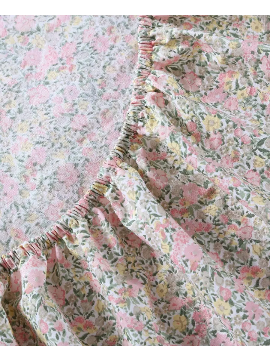 Комплект постельного белья из хлопкового перкаля, 4 предмета, размер King Laura Ashley — изображение 5 из 10, розовый