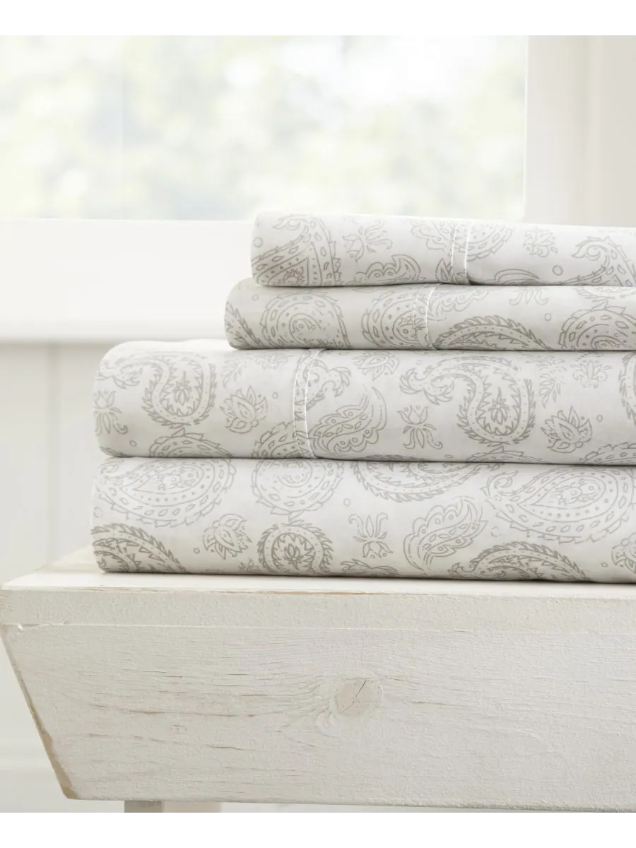 Комплект постельного белья Farmhouse Chic Premium Ultra Soft Pattern из 4 предметов, размер King