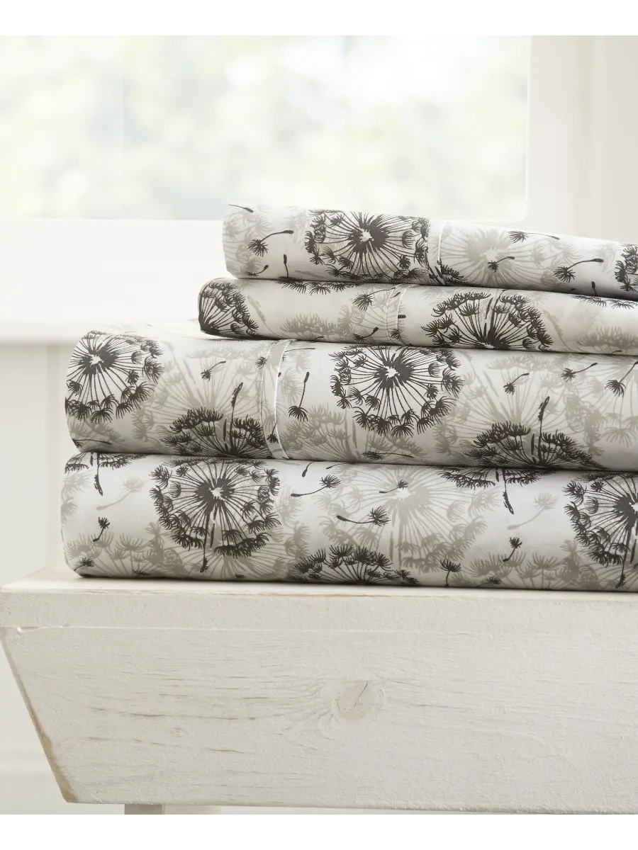 Комплект постельного белья Farmhouse Chic Premium Ultra Soft Pattern из 4 предметов, размер King