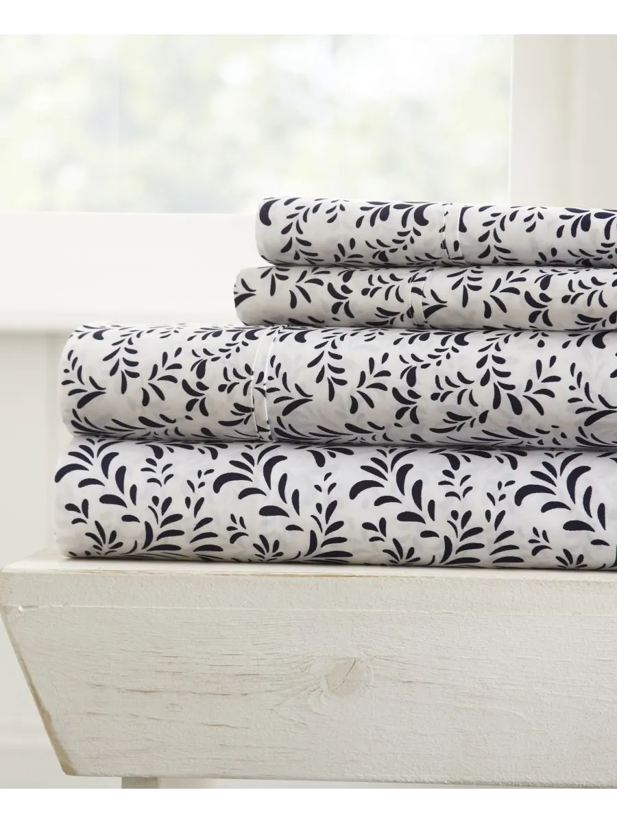 Комплект постельного белья Farmhouse Chic Premium Ultra Soft Pattern из 4 предметов, размер King