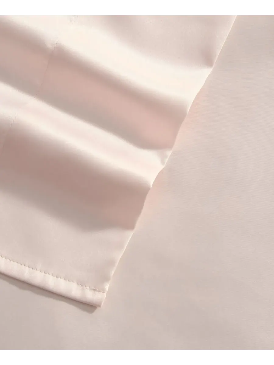 Комплект постельного белья Solid Satin Bliss из 3 предметов, размер Twin Laura Ashley — изображение 4 из 6, розовый