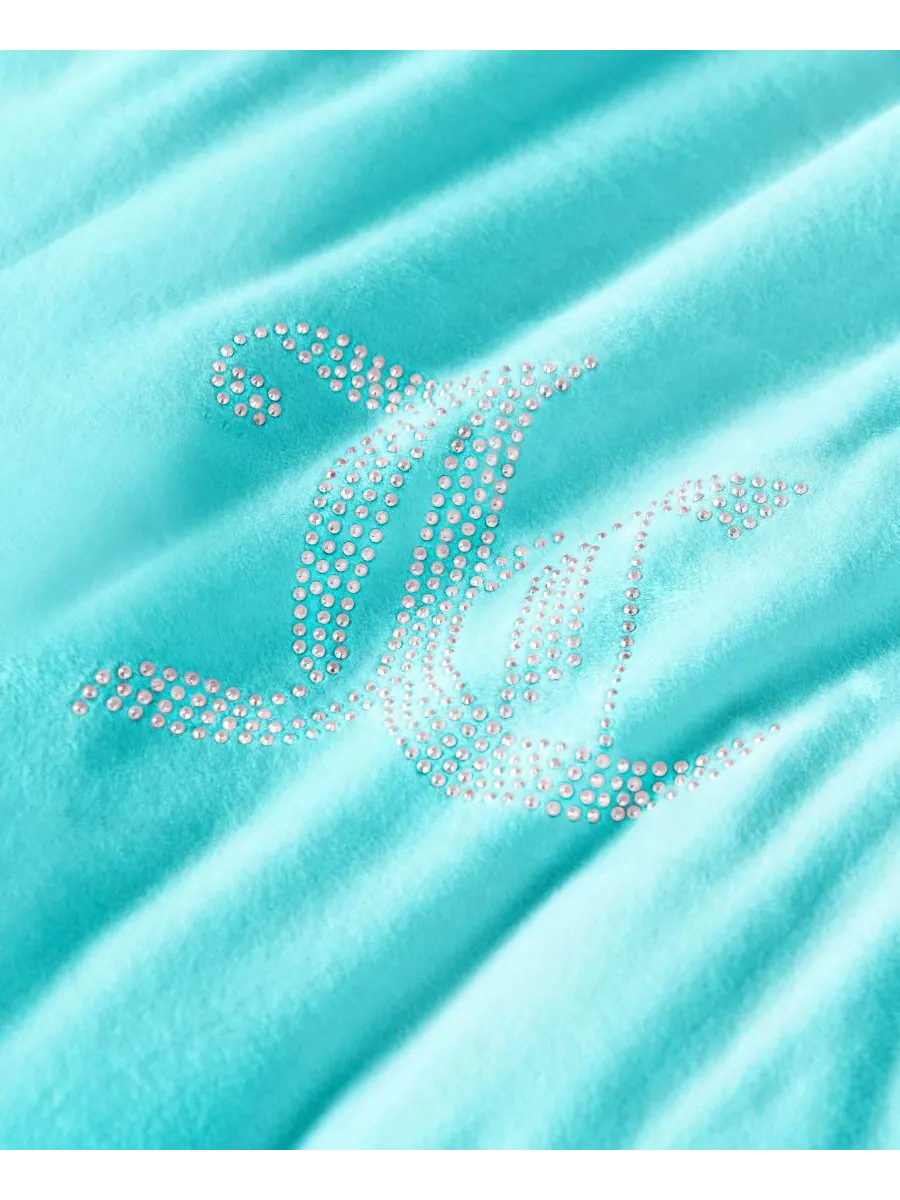 Комплект постельного белья из 3 предметов, велюровый, размер King Juicy Couture — изображение 4 из 6, синий