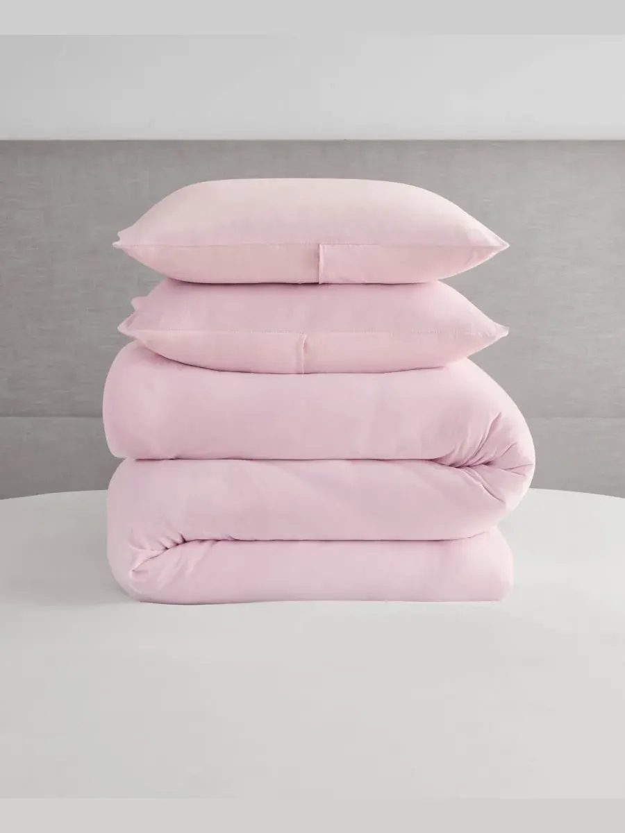 Комплект постельного белья из 3 предметов, велюровый, размер King Juicy Couture — изображение 5 из 5, розовый