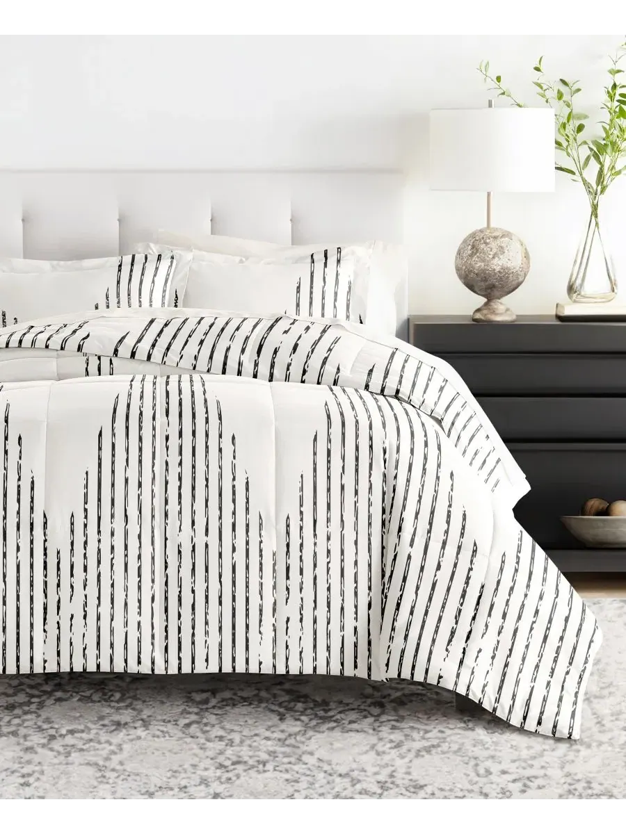 Комплект постельного белья с стеганым одеялом 5 предметов, Twin ienjoy Home — изображение 2 из 10, серый